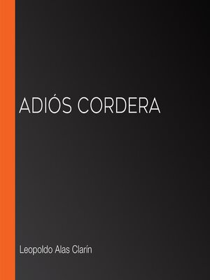 cover image of Adiós cordera